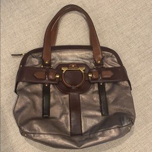 Ferragamo Metallic Leather Bag